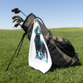 Modernes Design der Dackel Golfhandtuch (Gras)