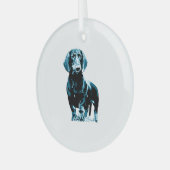 Modernes Design der Dackel Ornament Aus Glas (Vorderseite links)
