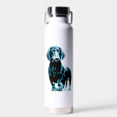 Modernes Design der Dackel Trinkflasche (Vorne)