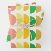 Modernes Design der geometrischen Formen des helle Geschenkpapier Set (Beispiel)