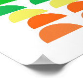 Modernes Design der geometrischen Formen des helle Poster (Ecke)