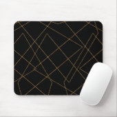 Modernes Design der geometrischen Linien Gold & Sc Mousepad (Mit Mouse)