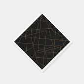 Modernes Design der geometrischen Linien Gold & Sc Serviette (Ecke)