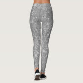 Modernes Design der grauen Wildblume Leggings (Rückseite)