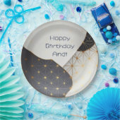 Modernes Design der japanischen Schwarz- und Gold- Pappteller (Party)