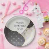 Modernes Design der japanischen Schwarz- und Gold- Pappteller (Party)