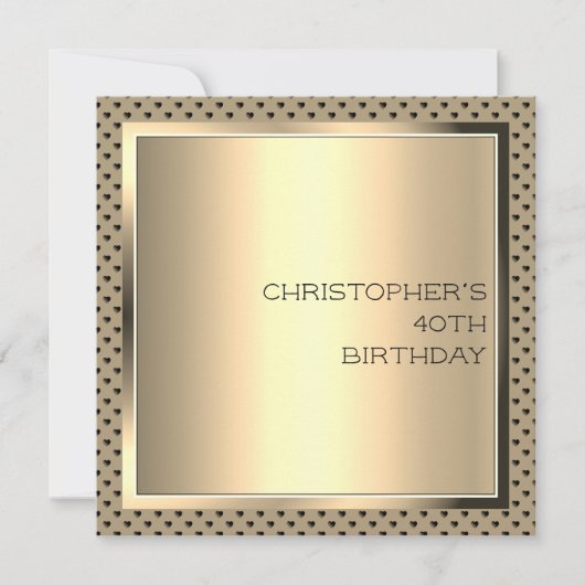 Modernes Design der Männerpartei Einladung (Vorderseite)