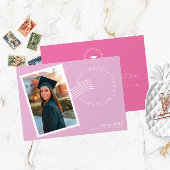 Modernes Design der Porto-Briefmarke: Rosa Foto Ab Ankündigung