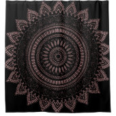 Modernes Design der Rose Mandala Duschvorhang (Vorderseite)