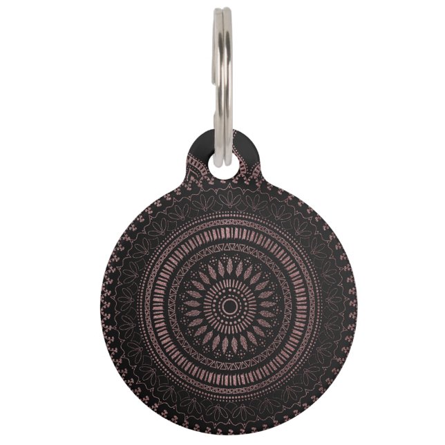 Modernes Design der Rose Mandala Tiermarke (Vorderseite)