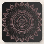 Modernes Design der Rose Mandala Untersetzer (Vorderseite)