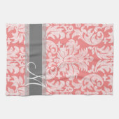 Modernes Design der Spitzenmatte - Korallen und Gr Küchentuch (Horizontal)