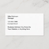 Modernes Design der Visitenkarte (Rückseite)