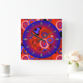 Modernes Design der Wanduhr. Quadratische Wanduhr (Zuhause)