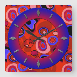 Modernes Design der Wanduhr. Quadratische Wanduhr