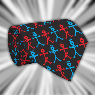 Modernes Design des Angel Devil Icons Krawatte