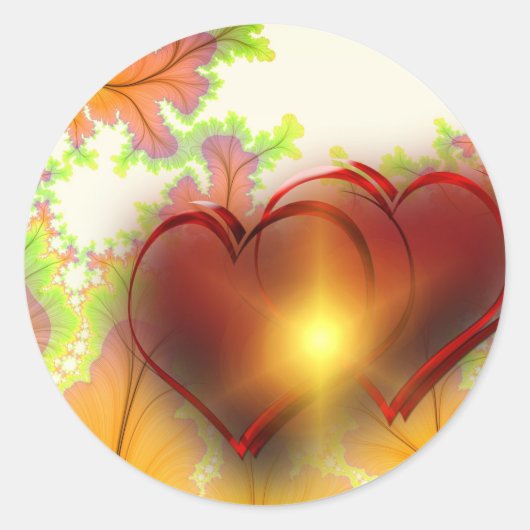 Modernes Design Design Muster Accessoires, Liebe Runder Aufkleber (Vorderseite)