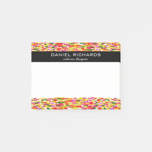 Modernes Design Designer Branding Post-it Klebezettel (Vorderseite)