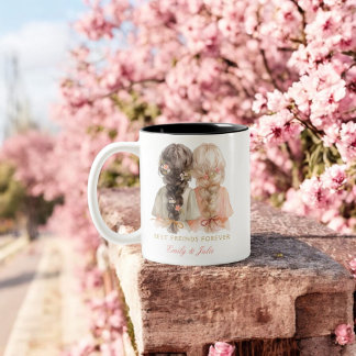 Modernes Design Die besten Freunde BESTE FREUNDIN Zweifarbige Tasse