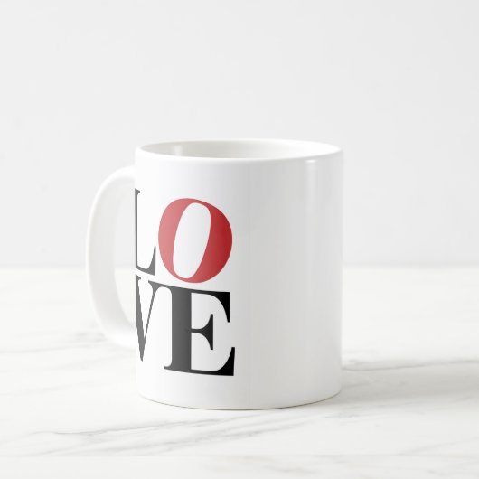 Modernes Design Die Tasse der Liebe (Vorderseite Links)