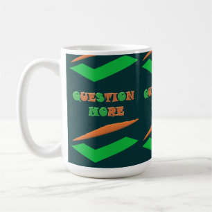 Modernes Design dunkle Farben Thema Frage Kaffeetasse