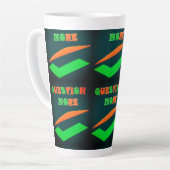 Modernes Design dunkle Farben Thema Frage Milchtasse (Linke Ecke)