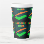 Modernes Design dunkle Farben Thema Frage Milchtasse (Vorderseite)
