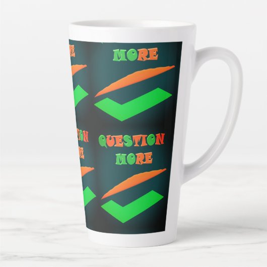 Modernes Design dunkle Farben Thema Frage Milchtasse (Rechts)