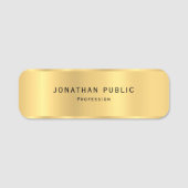 Modernes Design-elegante bezaubernde Goldschablone Namensschild (Vorderseite)