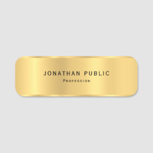 Modernes Design-elegante bezaubernde Goldschablone Namensschild