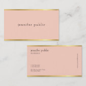 Modernes Design Elegante Farbe Gold Charme Schlich Visitenkarte (Vorne/Hinten)