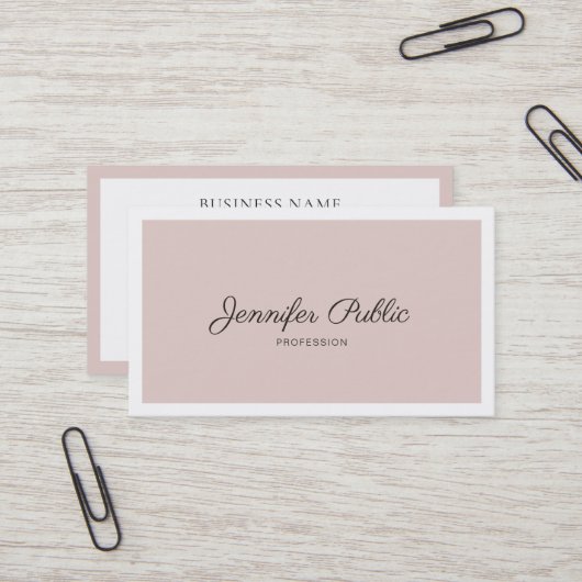 Modernes Design Elegante Farben Schlicht trendig Visitenkarte (Vorderseite/Rückseite Beispiel)