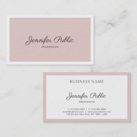 Modernes Design Elegante Farben Schlicht trendig Visitenkarte (Vorne/Hinten)