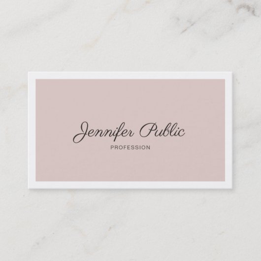 Modernes Design Elegante Farben Schlicht trendig Visitenkarte (Vorderseite)