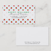 Modernes Design, Erdbeeren, Erdbeeren Visitenkarte (Vorne/Hinten)