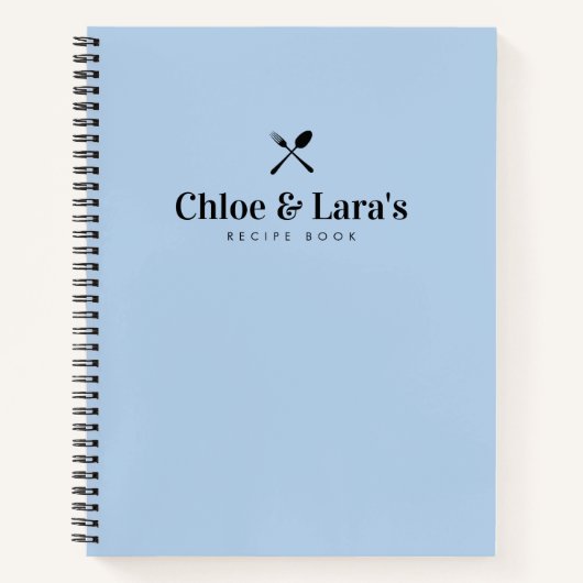 Modernes Design - etwas Blaues Brautparty Rezept Notizblock (Vorderseite)