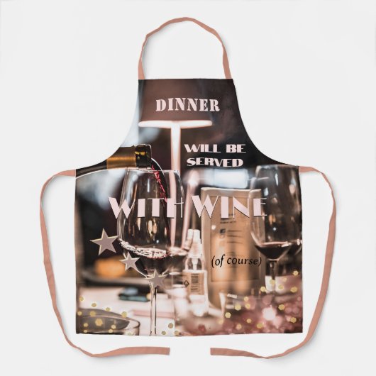 Modernes Design Festivals Thema Wein Schürze (Vorderseite)