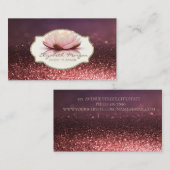 Modernes Design,Frame Lotus Blume Glitzer Bokeh Visitenkarte (Vorne/Hinten)