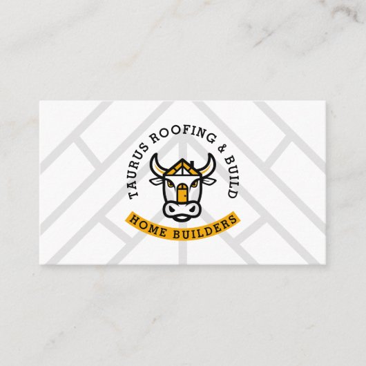 Modernes Design für Bull Head Dachdeckerkonstrukti Visitenkarte (Vorderseite)