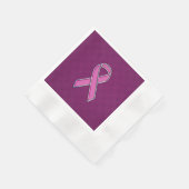 Modernes Design für das rosa Band-Bewusstsein Serviette (Ecke)