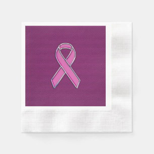 Modernes Design für das rosa Band-Bewusstsein Serviette