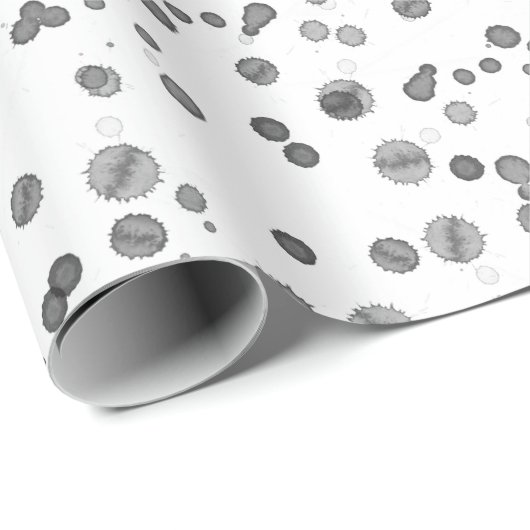 Modernes Design für den Dalmatiner von Aquarellfar Geschenkpapier (Rolleneckpunkt)