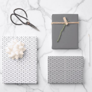 Modernes Design für geometrische Linien Geschenkpapier Set