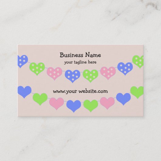 Modernes Design für Herzstücke Visitenkarte (Vorderseite)