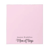 Modernes Design für Mama pink Notizblock (Vorderseite)