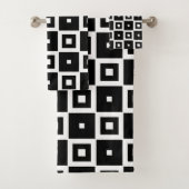 Modernes Design für Schwarz und Weiß Badhandtuch Set (Insitu)