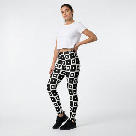 Modernes Design für Schwarz und Weiß Leggings