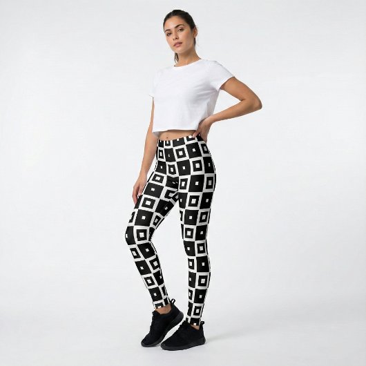 Modernes Design für Schwarz und Weiß Leggings