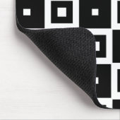 Modernes Design für Schwarz und Weiß Mousepad (Ecke)