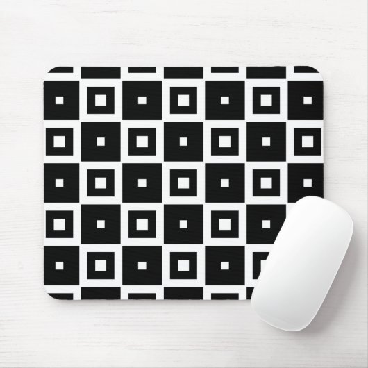 Modernes Design für Schwarz und Weiß Mousepad (Mit Mouse)
